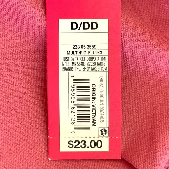 Xhilaration Juniors Pink White Floral Knot Camisole Top Bathing Swim S M XL D/DD - Picture 11 of 12